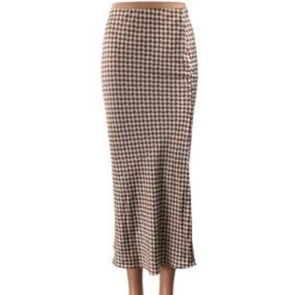 Abercrombie & Fitch Brown and White Pencil Skirt